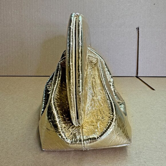 Themoire Tia Pinatex Fabric Clutch - Gold - Picture 5 of 9